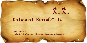 Kalocsai Kornélia névjegykártya