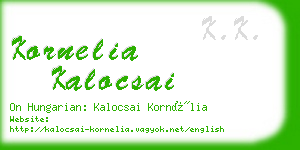 kornelia kalocsai business card